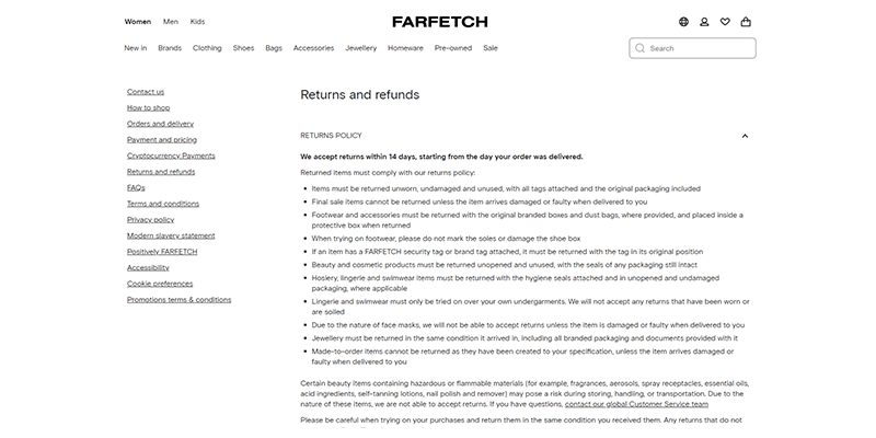 Farfetch-return-policy