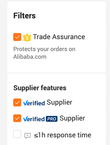 Alibaba Filter